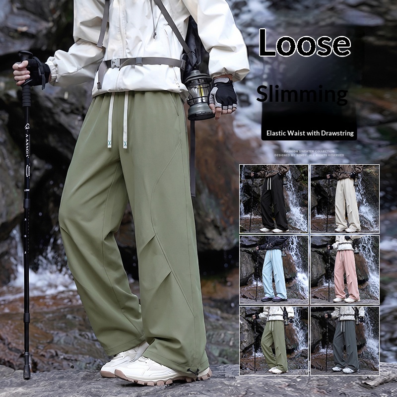 Hunting Outdoor Shop - กางเกงขายาวทรงกว้างสำหรับผู้ชาย ใส่เดินป่า กันน้ำ กันน้ำมัน เหมาะสำหรับตั้งแคมป์ ตกปลา