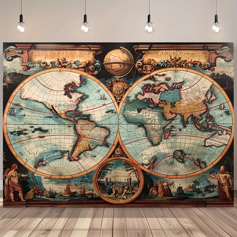 Hunting Outdoor Background - ผ้าพื้นหลังการผจญภัยทางทะเลแบบวินเทจ 1 ชิ้น - Columbus Voyage