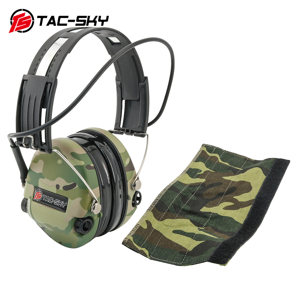 Shooting Ear Muff - TAC-SKY SORDIN IPSC ที่ปิดหูซิลิโคนแบบยุทธวิธี ป้องกันการได้ยินแบบอิเล็กทรอนิกส์ ชุดหูฟังสำหรับยิงปืน