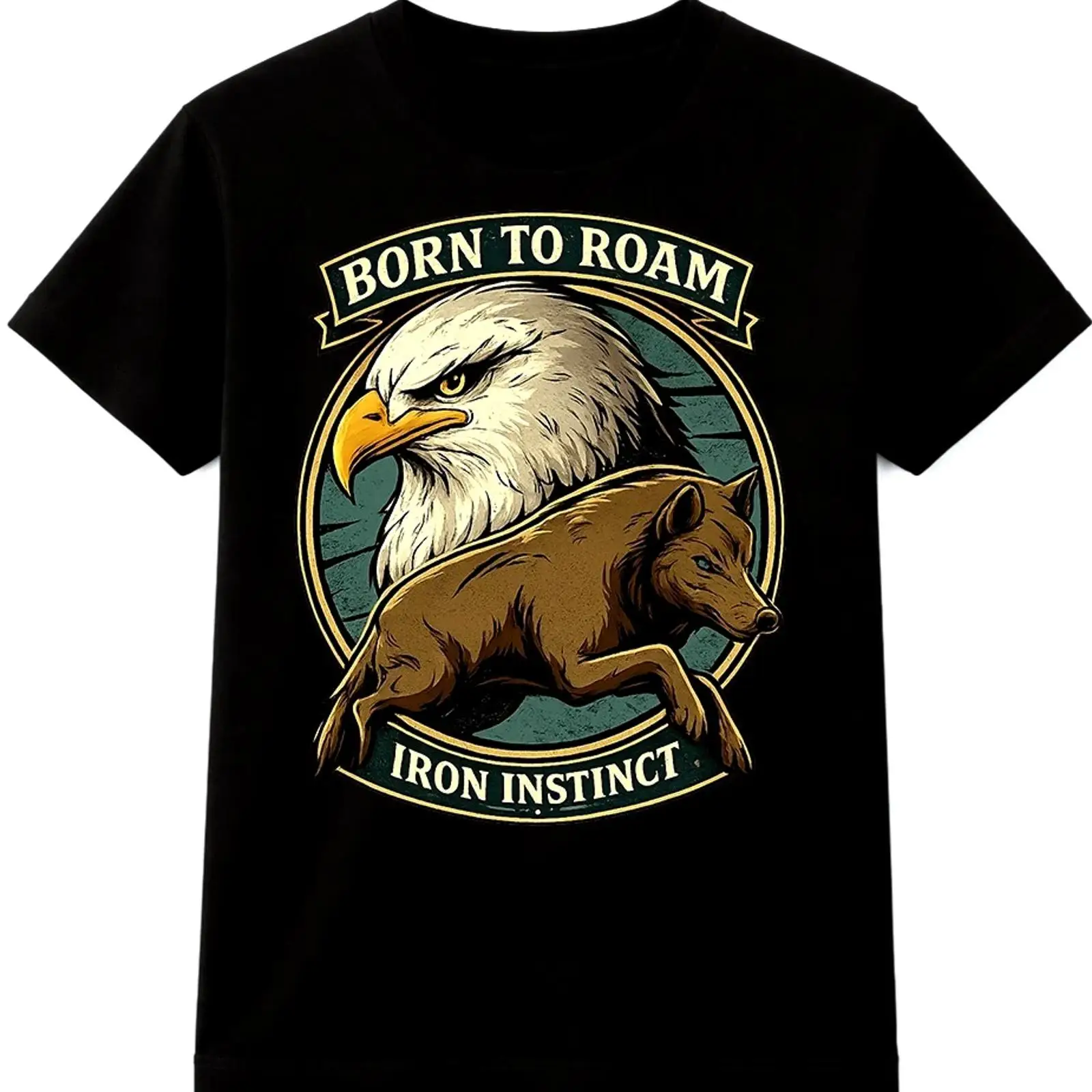 Wildman Hunting & Outdoor Vanderbijlpark - เสื้อยืดลายอีเกิล ไวลด์ บอย แบร์ Born to