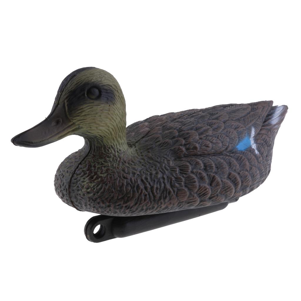 Decoy Duck Plastic - ของตกแต่งรูปเป็ดแมนดาริน ของจำลองเป็ดเหมือนจริง ทำจากพลาสติก ตกแต่งกลางแจ้งสำหรับบ่อ สวน และสนามหญ้า