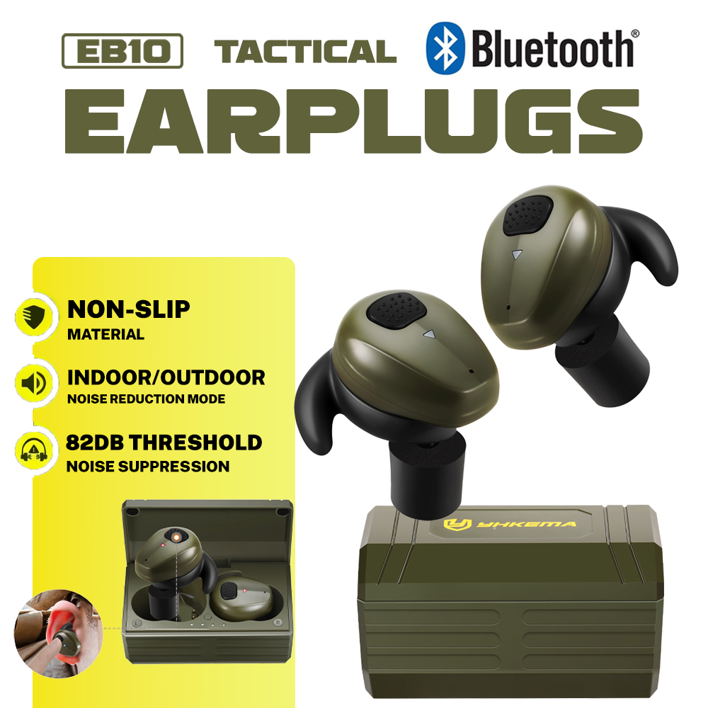 Shooting Ear Muff - YHKEMA EB10 ที่อุดหูแบบยุทธวิธีบลูทูธ 5.3 ลดเสียงรบกวนการขยายเสียงป้องกันการได้ยินสำหรับการยิงกีฬาล่าสัตว์