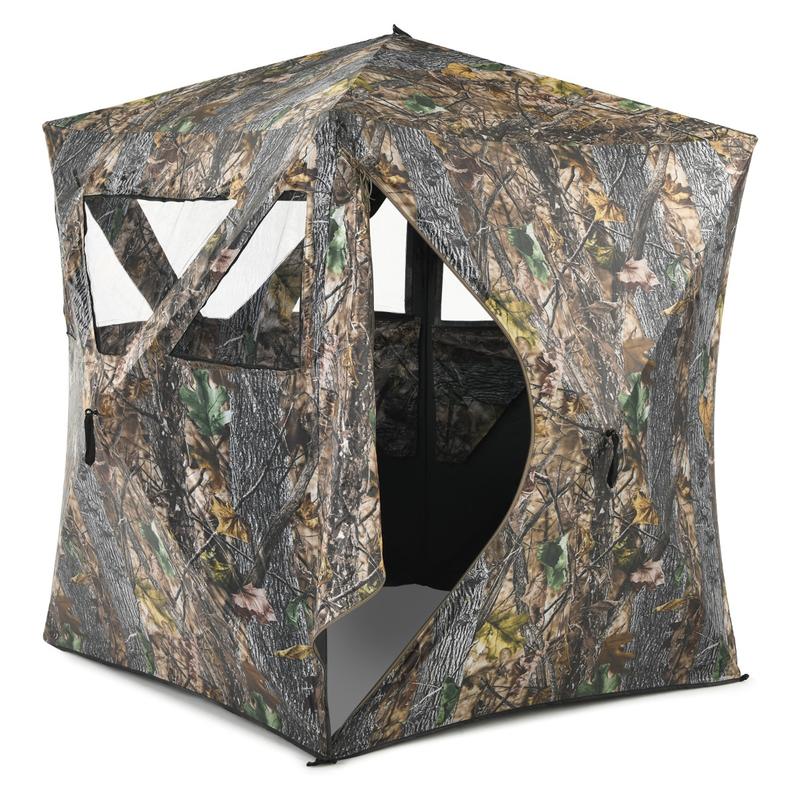 Hunting & Outdoor Supplies - เต็นท์พรางตัวแบบพกพาสำหรับล่าสัตว์ พร้อมเสาปักพื้นและสายรัด สำหรับกวางและแอนทีโลป ที่พักพิงสำหรับการล่าสัตว์กลางแจ้ง