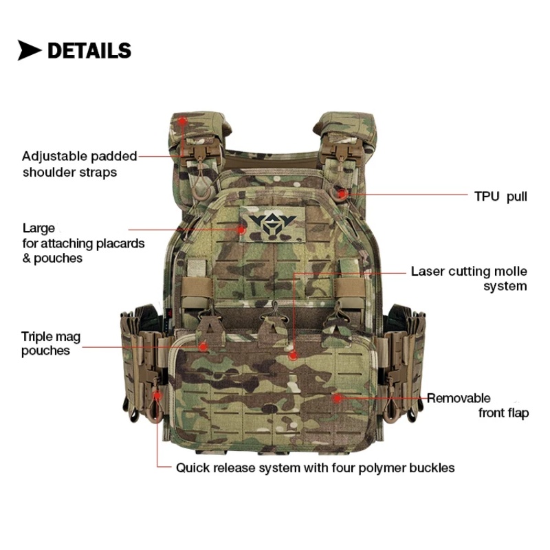 เสื้อกั๊กยุทธวิธี YAKEDA รุ่น  - Hunting Outdoor Gear บทวิจารณ์และราคา
