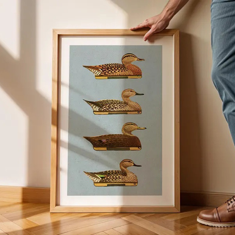 Retro เป็ดพิมพ์กลางแจ้ง Art Du - Outdoor Hunting Paintings บทวิจารณ์และราคา